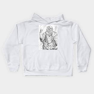 PLATO ink portrait Kids Hoodie